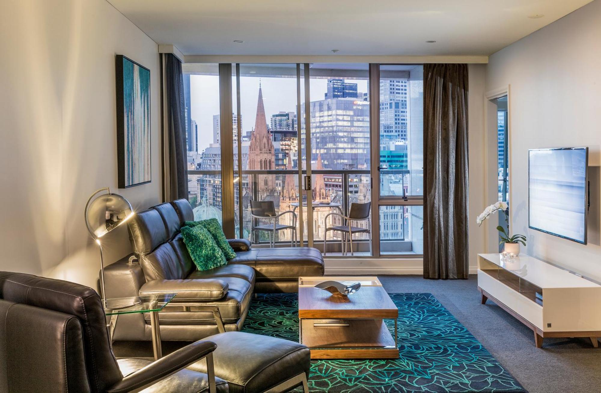 Quay West Suites Melbourne Zewnętrze zdjęcie Living room